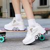 Scarpe da Ginnastica con Ruote Bambino / Bambina Scarpe con Ruote Deformabili Scarpe Pattini a Rotelle Scarpa da Skate Bambina Scarpe da Skate Bambino