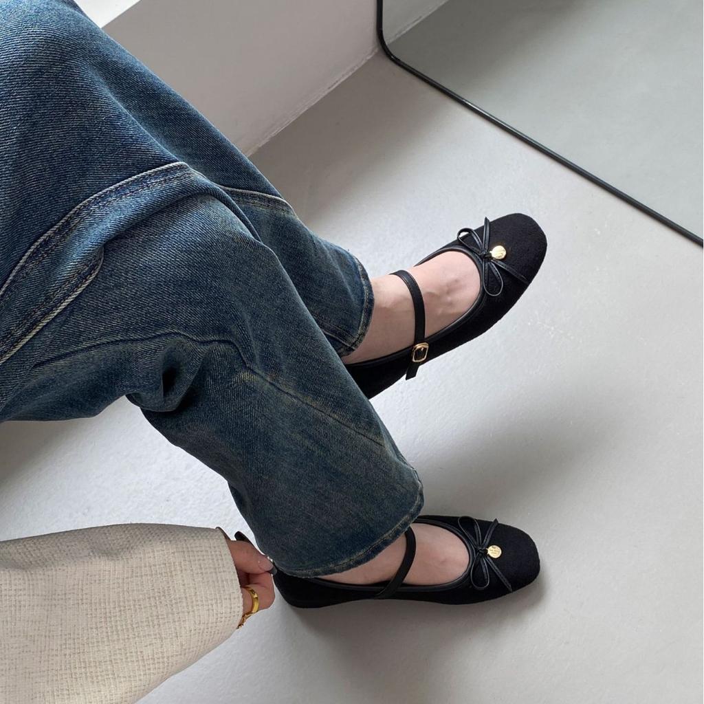 Mary Jane Shoes Women's 2025 New Summer Bow Soft Sole Single Shoes with Skirts Beautiful Commuter Small Heels