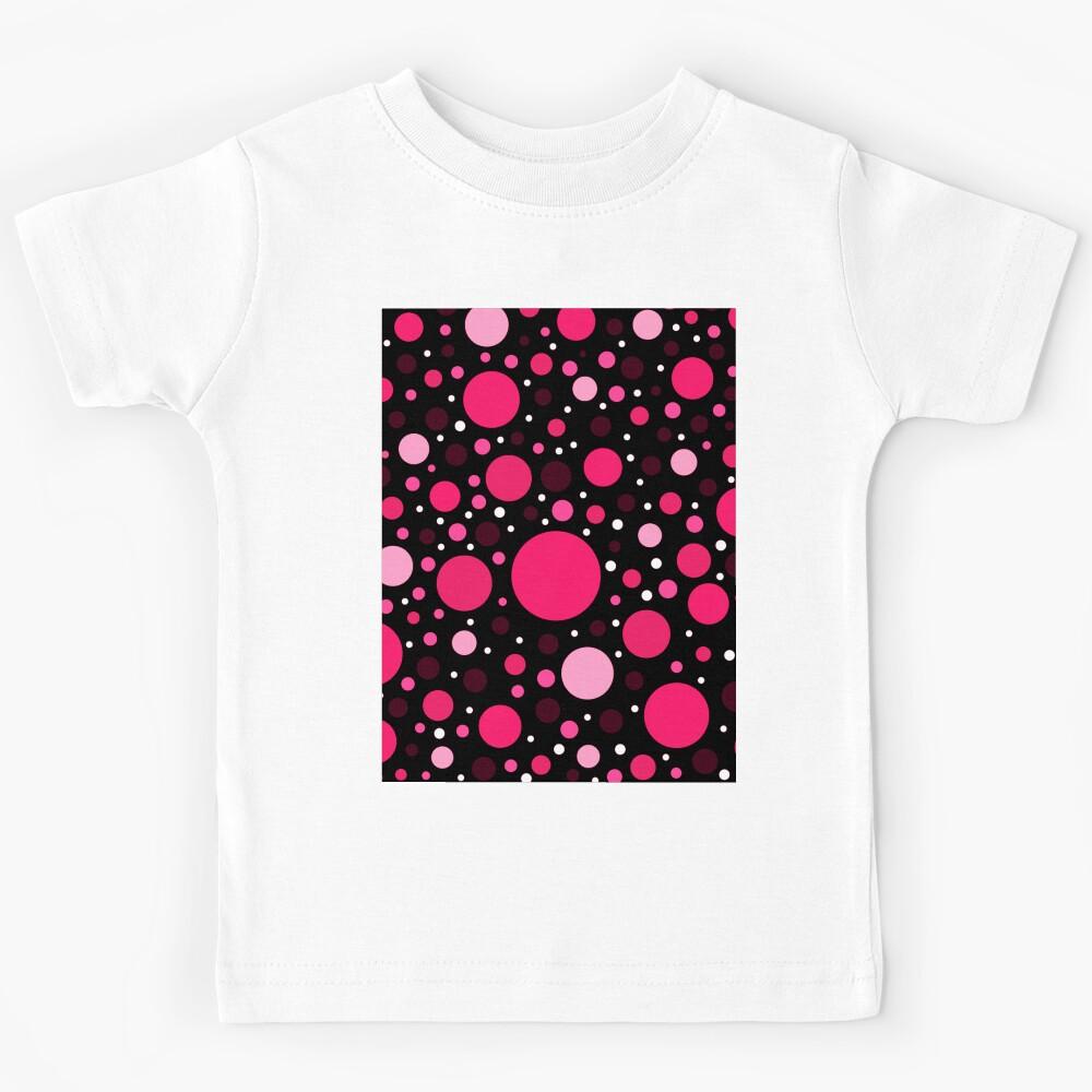 Pink spots polka dot unique pattern designs Kids T-Shirt 130