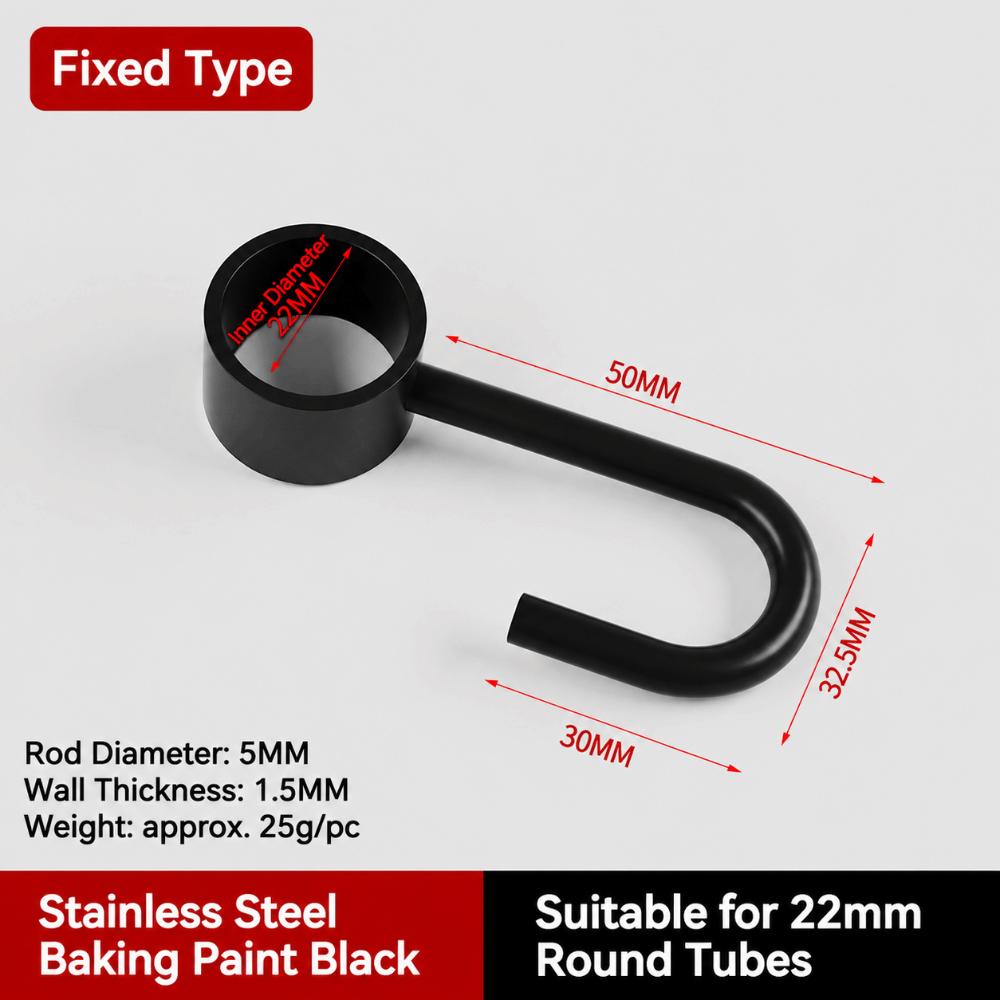 4pcs Rod Mount Pipe Hook Hanger Stainless Steel Tube Rod Hook Durable Hanging Pipe Hook  Home