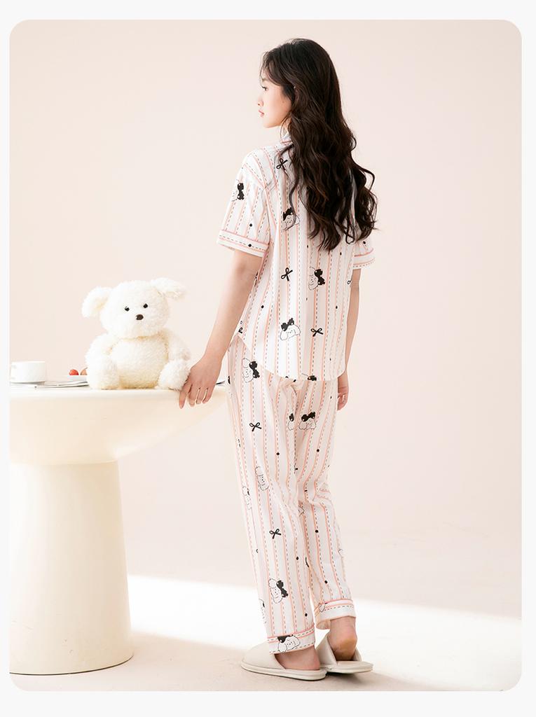 Fenteng [A-class Tencel Lyocell 10A Antibacterial] 26 year spring and summer cool home suit set women's pajamas