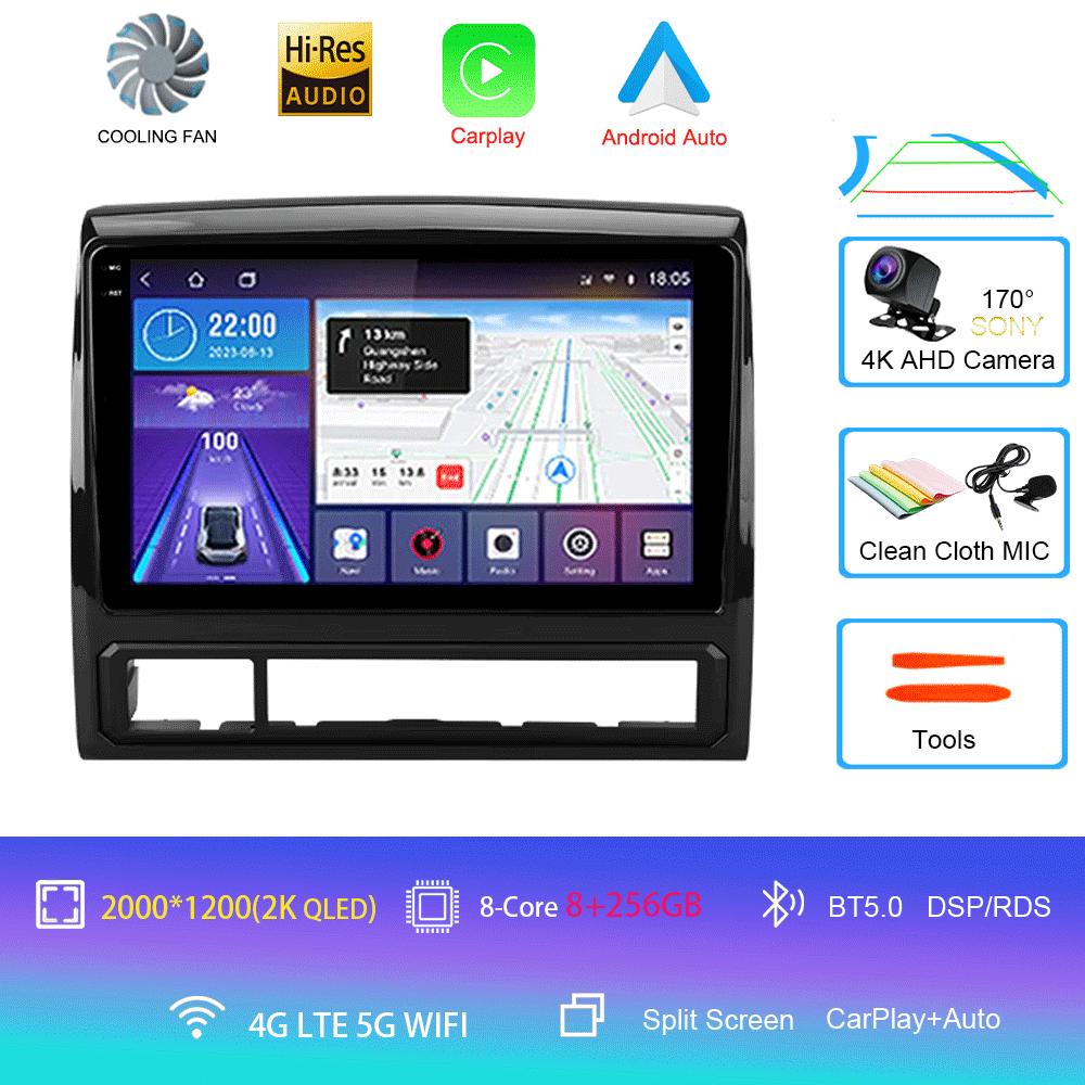 Car Radio Android 14 Carplay Auto 4G+WIFI For Toyota Tacoma 2 N200 Hilux 2005-2015 Navigation GPS Multimedia Video Player Stereo