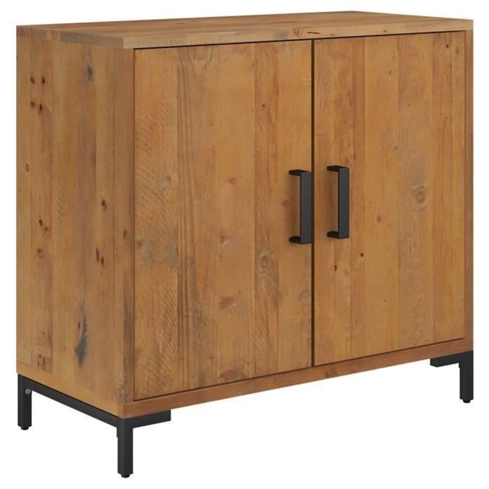 349923 vidaXL Buffet Marron 75x35x70 cm Bois de pin massif recyclé