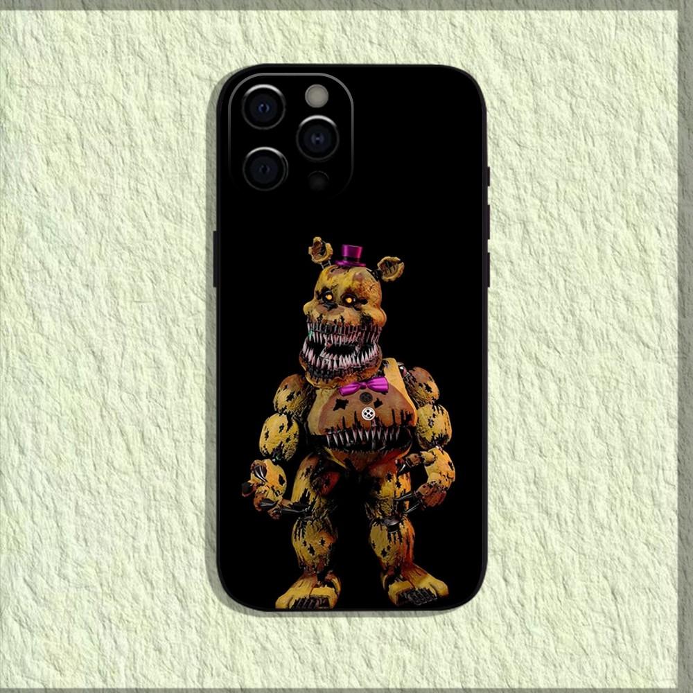 Five-Nights-At-Freddys F-Fnaf Phone Case For iPhone 16,15,14,13,12,11,Pro,X,XS,Max,XR,Plus,Mini Soft Black Cover