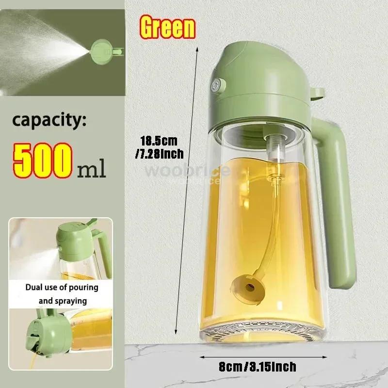 Glass Oil Spray Bottle Kitchen Oil Spray for Cooking Anti-leakage Olive Oil Storage Bottle for BBQ Salad Steak Kitchen Supplies
