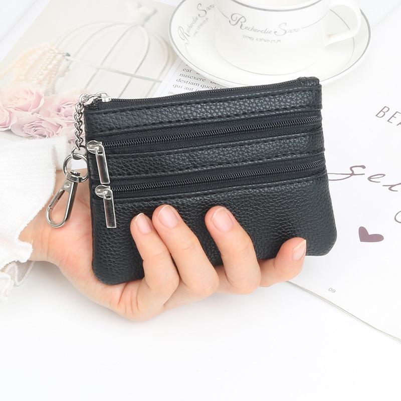 Fashion Zipper Keychain Mini Wallet Coin & Card Holder for Ladies