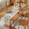 Bohemia Style Table Runner Table Flag Tassel Edge Table Cloth for Living Room Bedroom Study Outdoor Dining Room