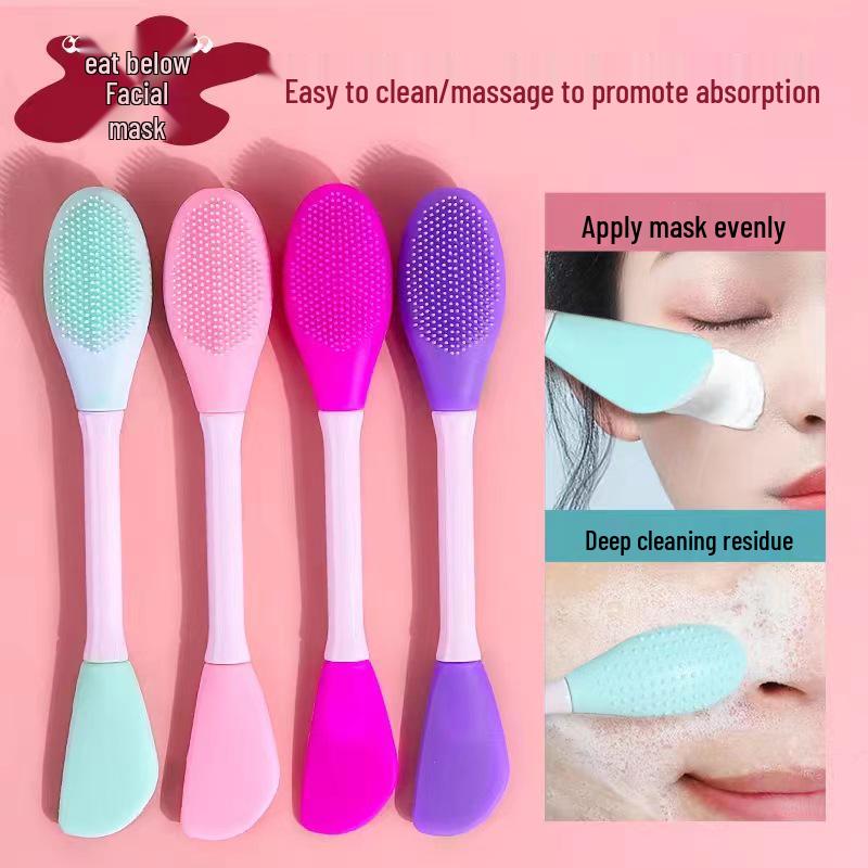 

Кисть и скребок для масок 2-в-1 из силикона для самодельных грязевых масок