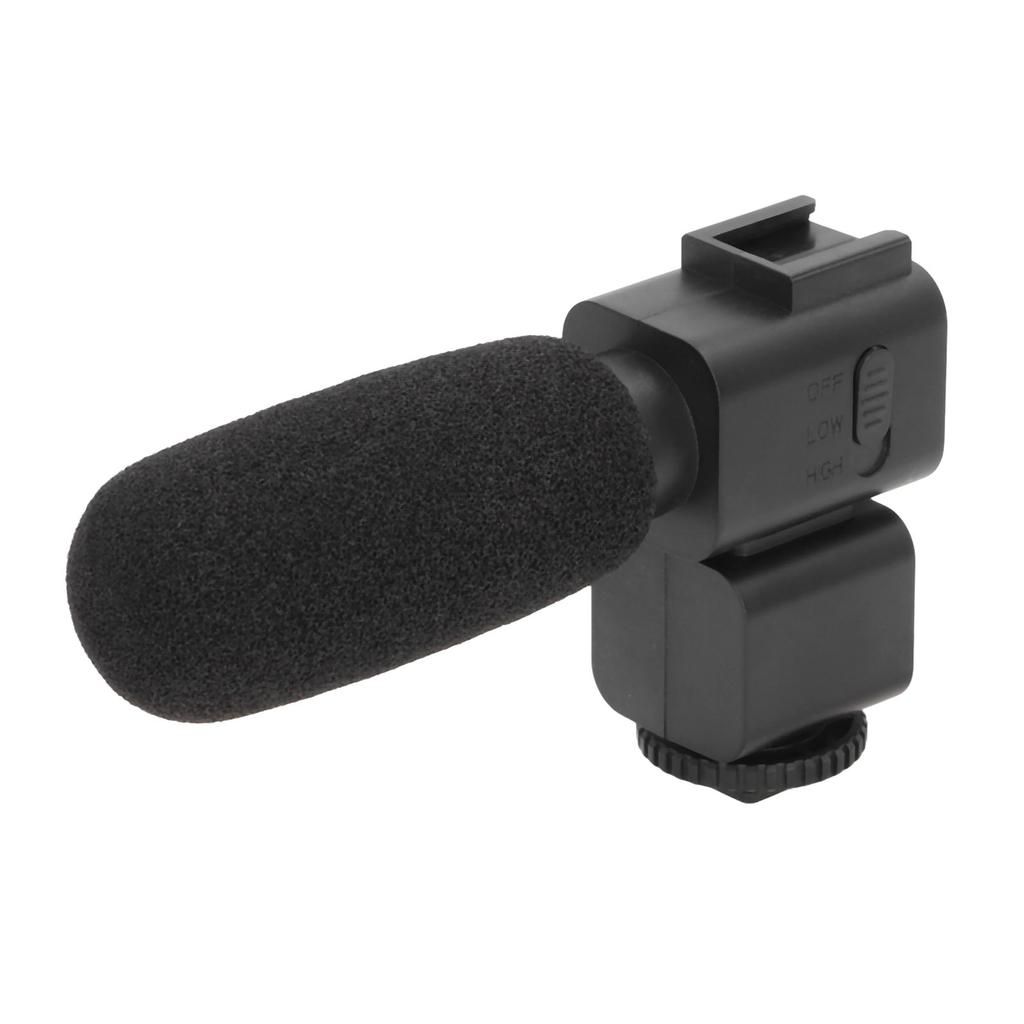 Video Recording Microphone Wide Range Frequency Shock Absorbing Stereo Interview Microphone for Camera