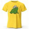 Western Cowboy Frog Fun Mens Cotton Short Sleeved Summer Womens Comfortable Soft Top Loose Fashion Casual Sports Tshirt