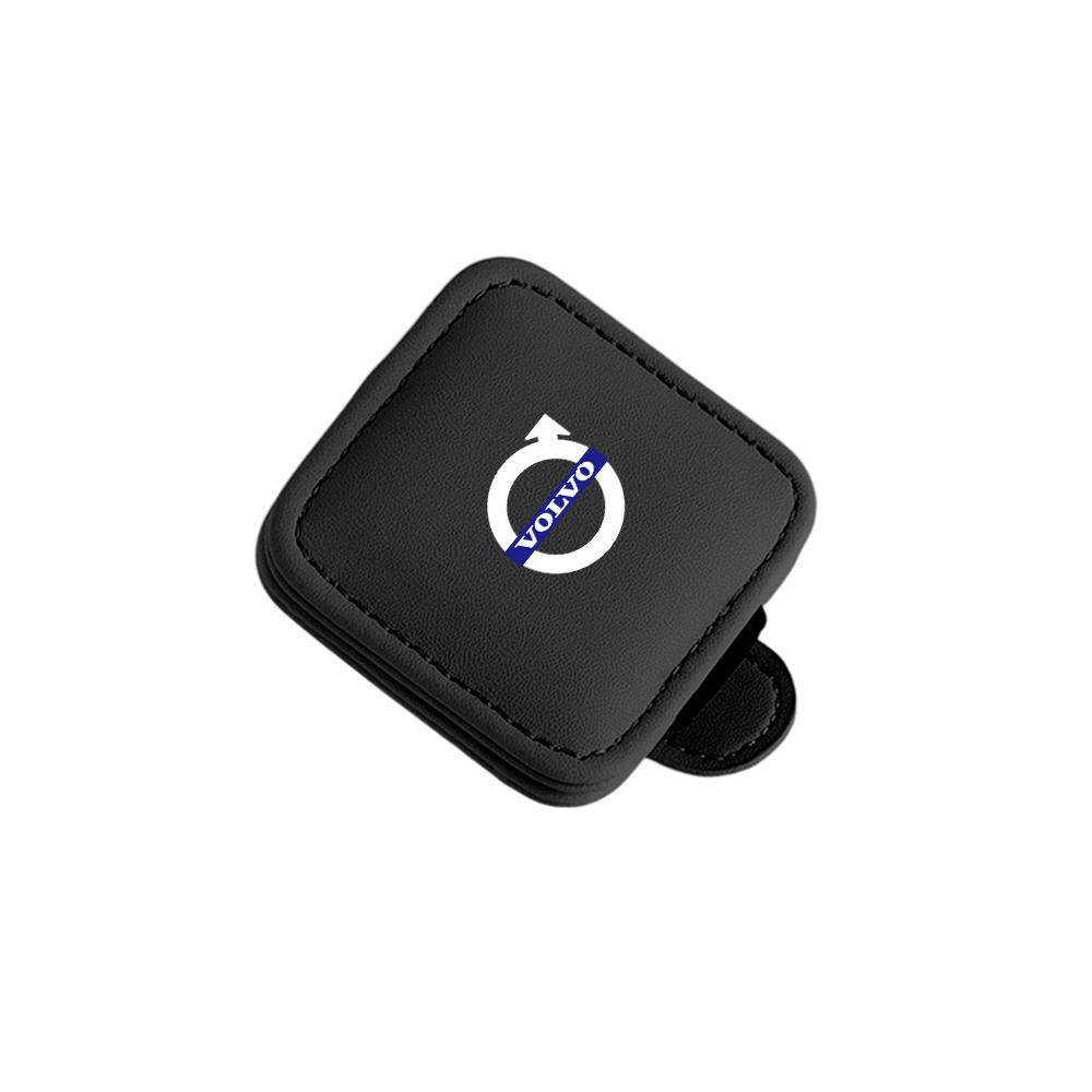 1Pcs Car Leather Glasses Clips Sun Visor Sunglasses Storage Fastener For Volvo Xc60 V50 V40 Xc90 S40 S60 S60 V90 V60 S90 Xc40