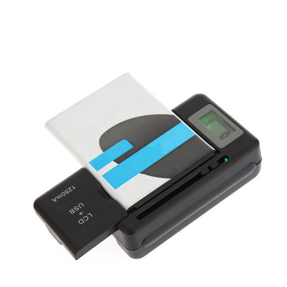 Universal For Cell Phones US Plug Desktop Charger Mobile Battery Charger LCD Display USB Port