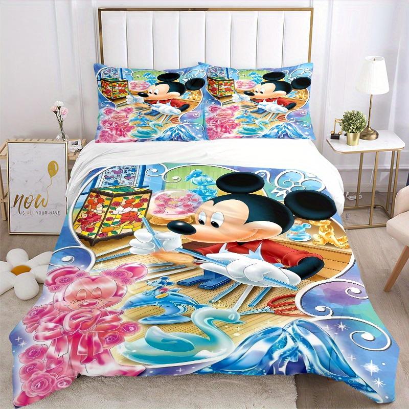 3pcs Mickey Mouse Bedding Set, Including 1 Quilt Cover and 2 Pillow Shams, Without Filling, Soft and Comfortable Home Bedroom W077