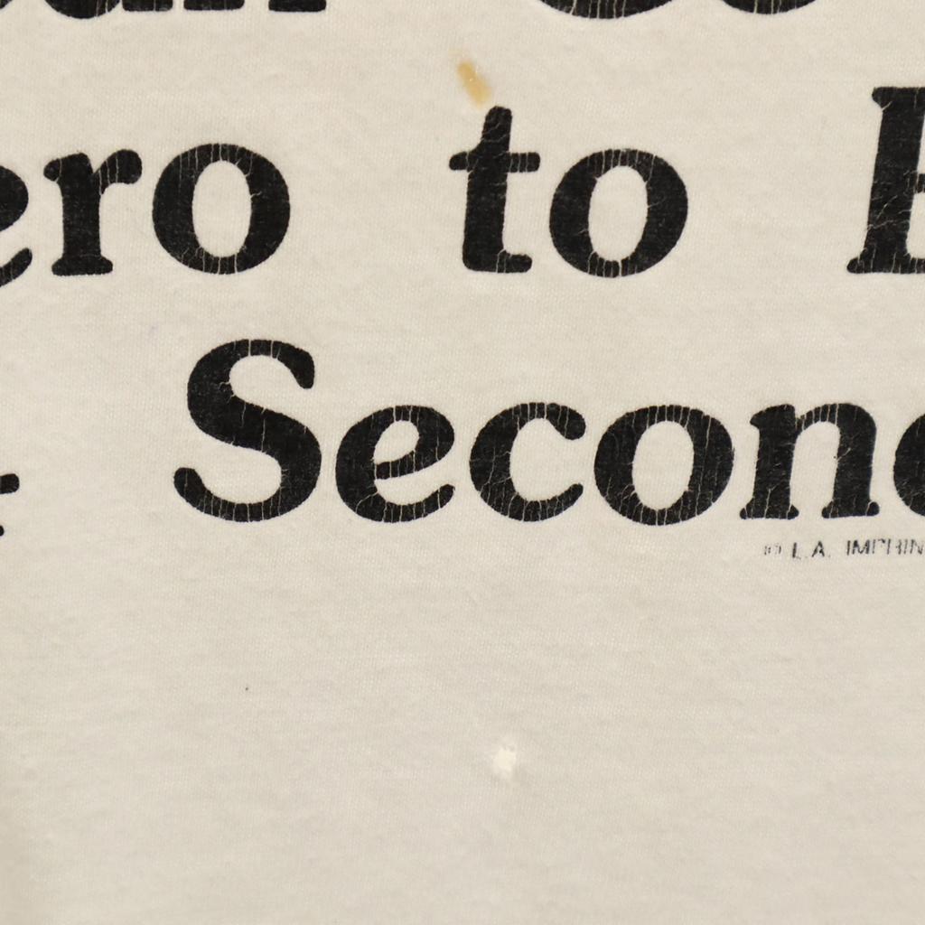 T-AMERICA 90s Old Message Print Short sleeve T-shirt XL Single stitch Men's Used