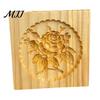 Easy Clean Dough Decorating Tools Wood Cookie Cutter Mold, Round Gingerbread Biscuit Stamp for Professional Pastry Shaping DIY Baking, Cake