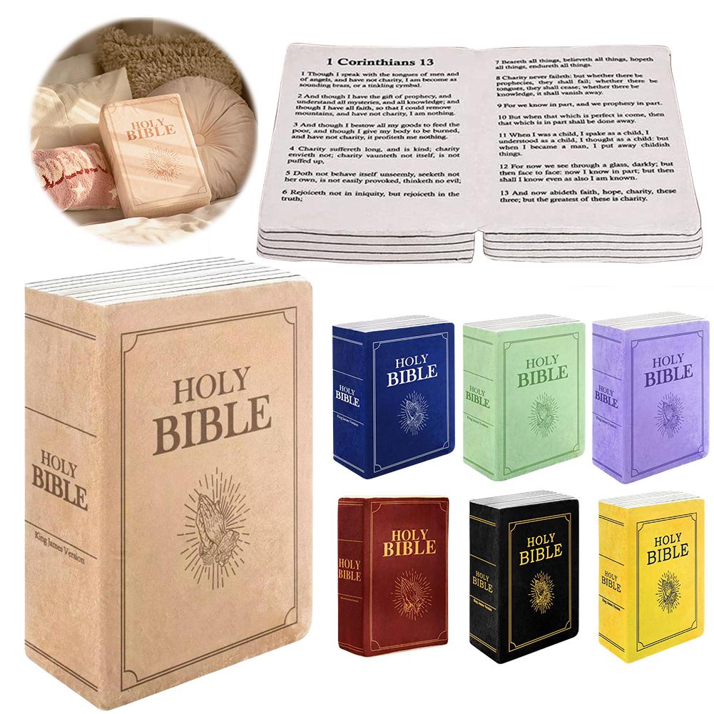 Book Plush That Opens Cozy Faith Bible Pillow Holy Bible Pillow Plush for Kids Adults Christian Gifts