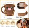 Cute Cow Ice Cream Pint Holder with Handle – 3D Printed Insulated Sleeve for 16oz Containers | Gift for Animal Lovers