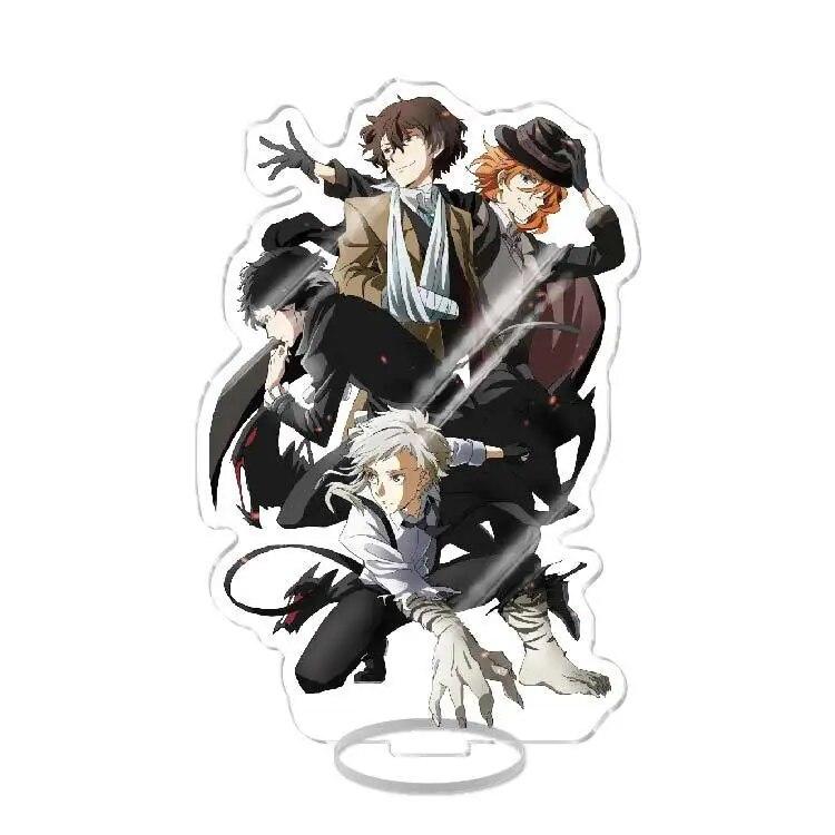New Bungo Stray Dogs Anime Figure Acrylic Stand Model Toy Dazai Osamu Nakahara Chuuya Ryunosuke New Year Desk Decor Collect Gift