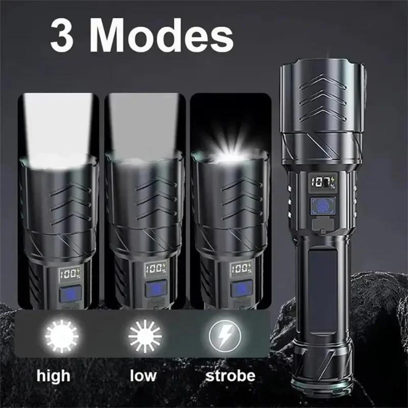 Professional Searchlight Long Range Beam Waterproof Construction Shock Resistant Technology for Outdoor Adventure Emergency Long Endurance LED Light