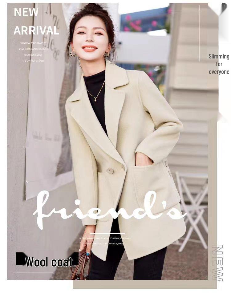 Women's High-End Woolen Coat for Spring and Autumn 2025