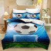 Football Three-Piece Bedding 3D Printing Sports Duvet Cover Bed Sheet Pillowcase Fixed