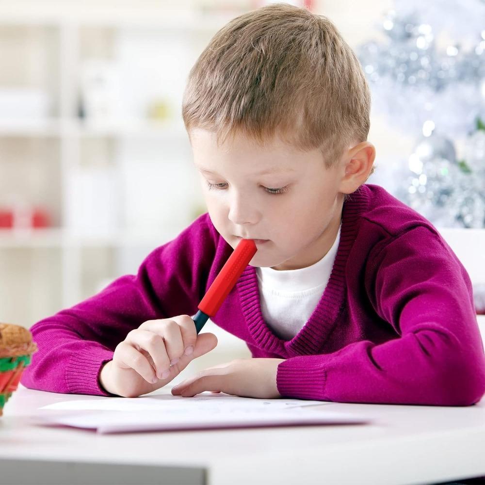Chewable Autism Chew Toys 65*15 MM Pencil Toppers Cute   Office