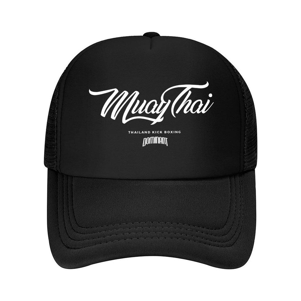 Muay Thai Thailand Kick Boxing Dominant Text Mesh Baseball Cap Casual Hat Outdoor For Womens Unisex FeUnisex