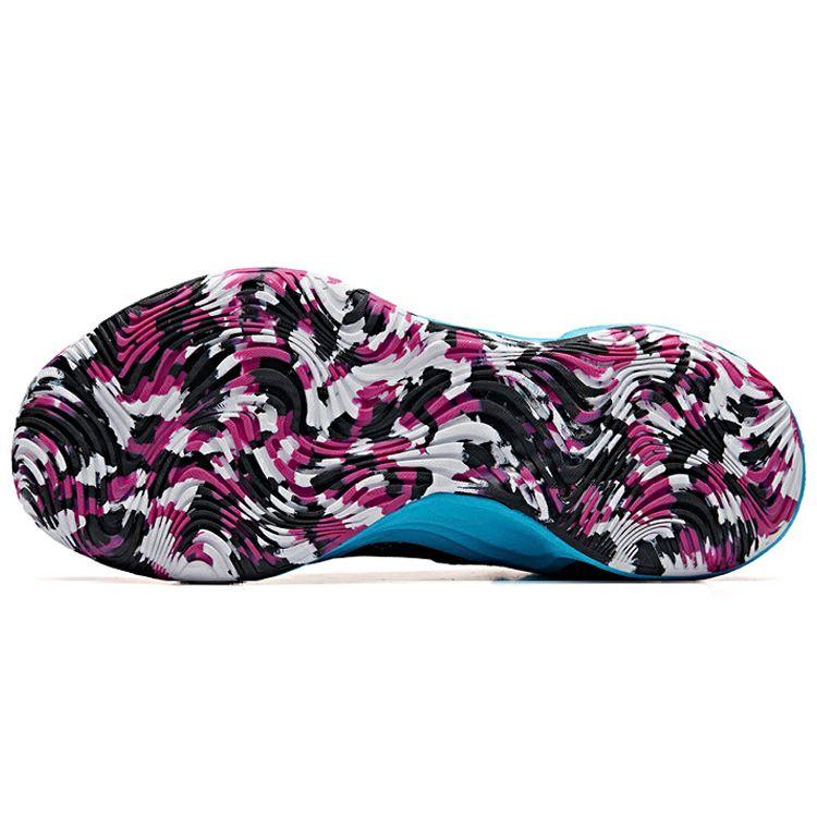 Anta Thompson Series Casual Comfortable Shock Absorbing Non-Slip Wear-Resistant Mid-Top Basketball Shoes Men sneaker Black Blue Purple 11931601-2