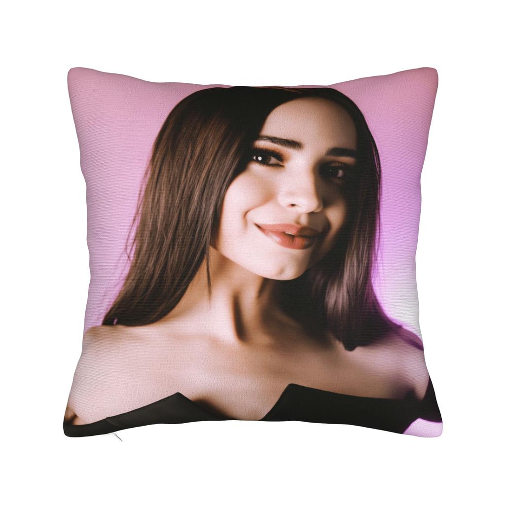 Actor S-Sofia C-Carson Pillow Cover  Novelty Pillow Case For Living Room Chair Soft Cushion Cover Birthday Present