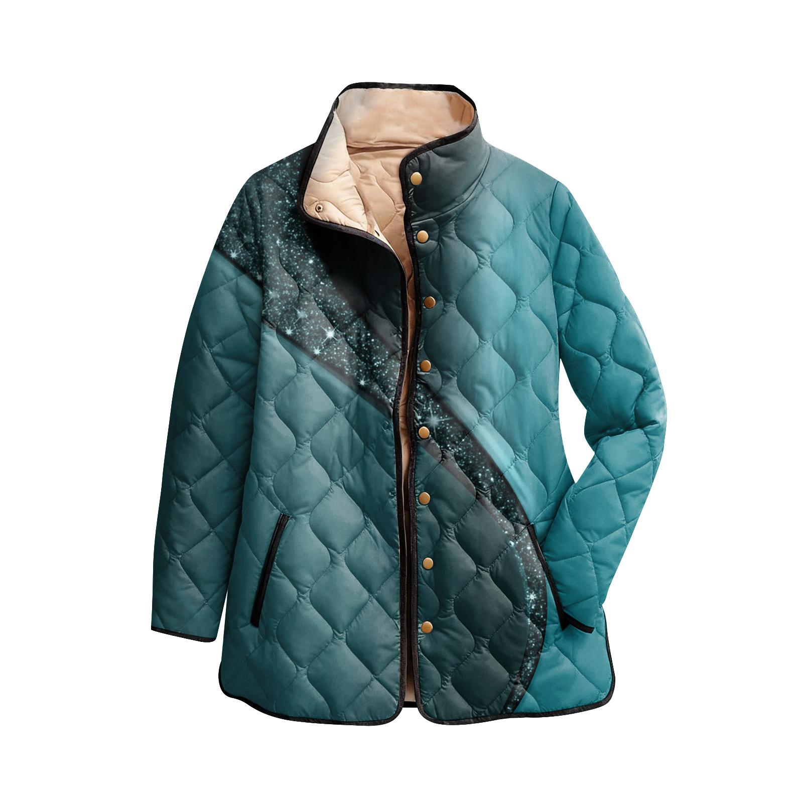 

Женская хлопковая куртка с цветочным принтом, воротником-стойкой, плиссировкой, длинными рукавами и пуговицами XS