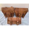 Combo Side Motorcycle Saddle Bag Tool Bags Saddlebag Luggage Leather Universal