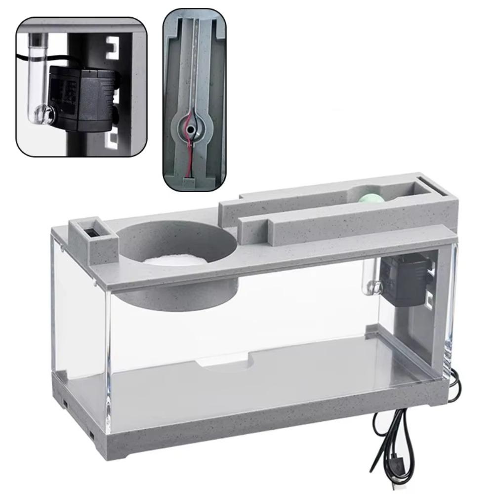 

Бесшумный фильтр Маленький аквариум Креативный настольный аквариум Пейзаж Аквариум Циркуляция воды with light&pump