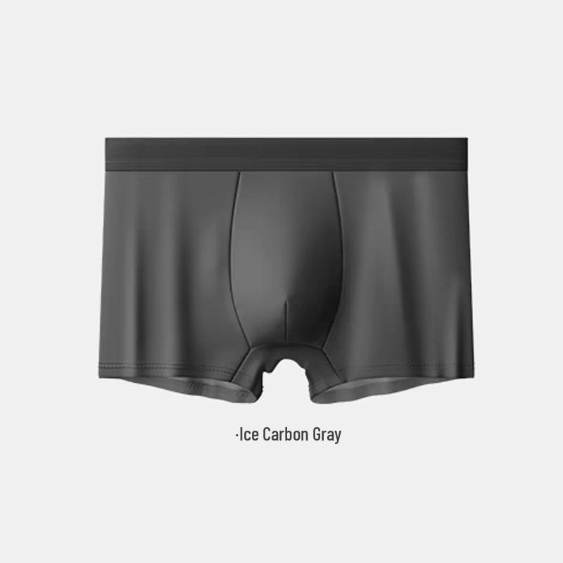 

Мужские трусы-боксеры из ледяного шелка: Большой размер, Дышащий, Ластовица из чистого хлопка, Дизайн с четырьмя углами L