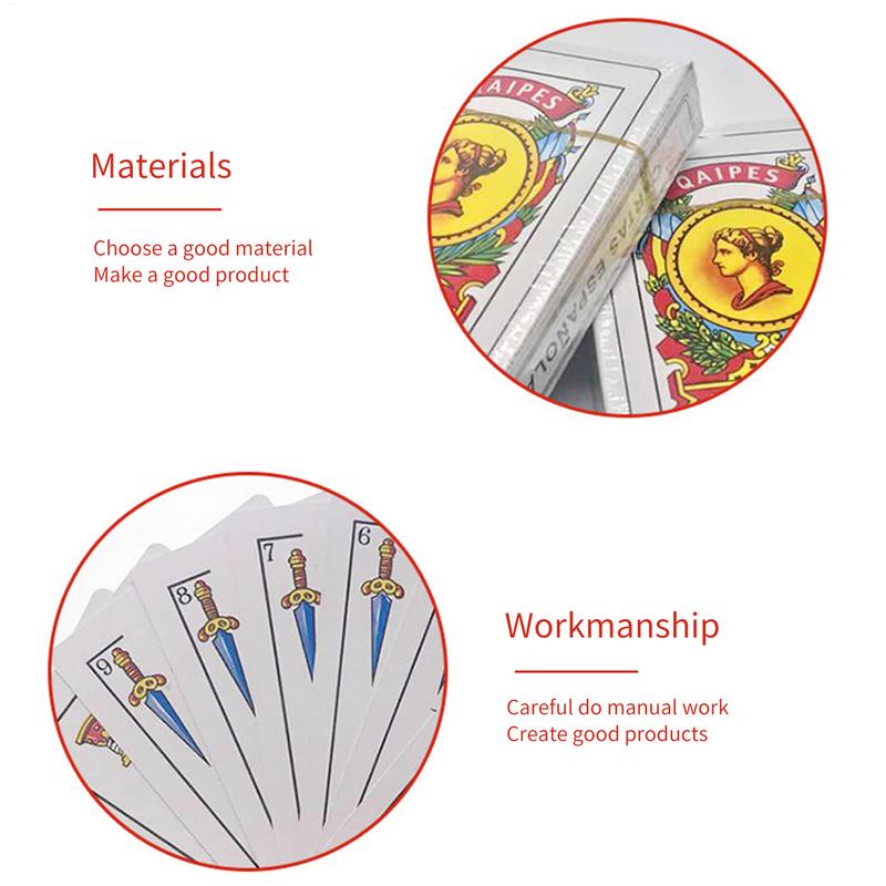 Spanish Playing Cards Spanish Poker Game Card Waterproof 50 Cards Deck Family Party Board Game Magic Card For Party Play