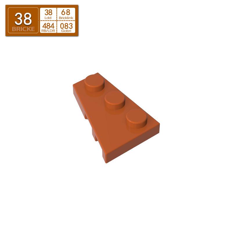 BRICKE 2x3 Left Wedge Plate Compatible with Lego 43723 MOC Building Block Parts