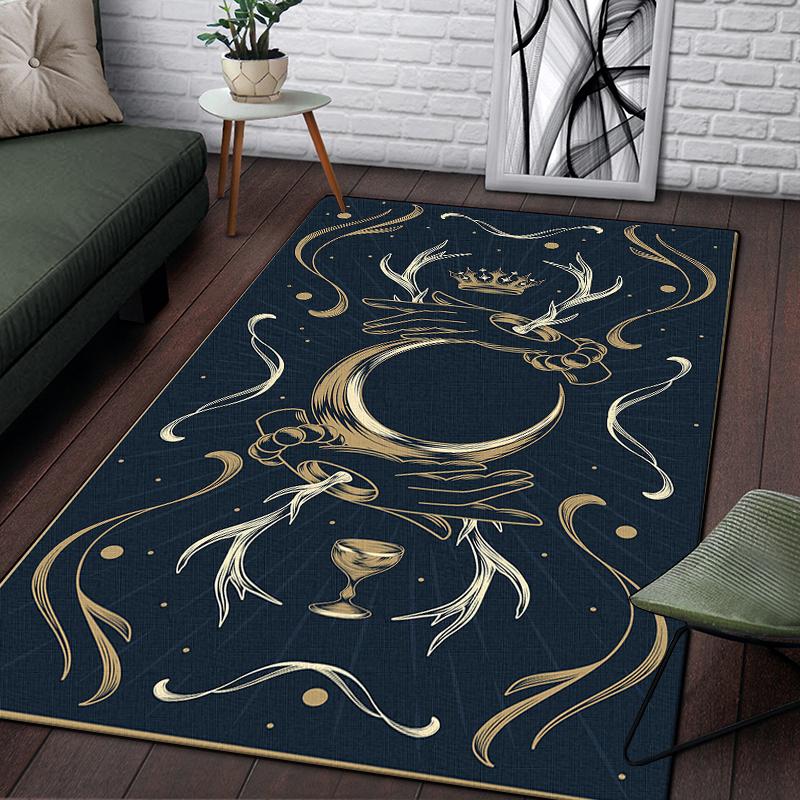 Scale of Justice Magic Astrology Esoteric Pattern Decorative Square Rug Modern Living Room Floor Matte Bedroom Carpet Poster Mat