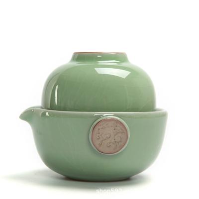 Direct Sales Ru Kiln Kuaike Cup, A Cup Of Ceramic Kung Fu Tea Set, Travel Portable Teacup, Teapot Customization