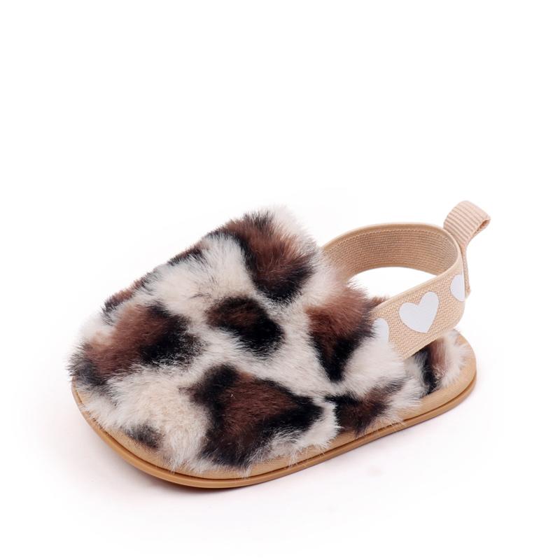 

Winter Baby Plush Toe Soft Slippers Spring and Autumn Girls Boys Indoor Walking Shoes Fashion Leopard Point Toddler Infant Shoes 0-6months хакі