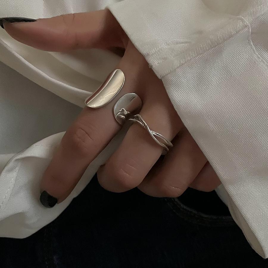 Xiaomi BF CLUB 925 Sterling Silver Ring For Women Wide Cross X Finger Open Vintage Handmade Ring Allergy For Party Birthday Gift