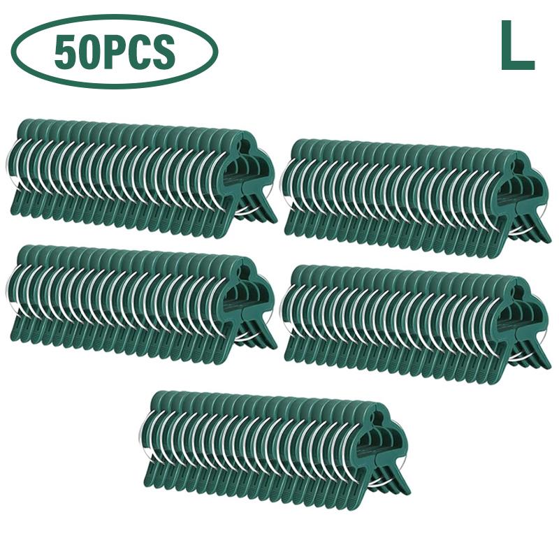 New 50Pcs Plant Fixed Clips Reusable Garden Greenhouse Clamp Bracket for Fixed Plants Vine Flower Seedling Stem Support Tools
