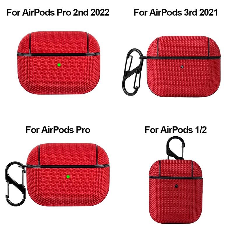 For Apple AirPods Pro 1st 2nd Gen Wireless Bluetooth Earphone Case For Air Pod 3 Textile Cloth Protective Case Anti Fingerprints