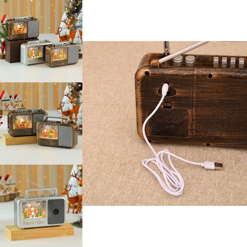 Weihnachten Kreatives Radio Licht Musik Nachtlampe Mit Weihnachtsmann Muster