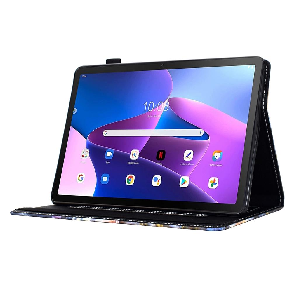 For Lenovo Tab M10 (Gen 3) Case Pattern Printing Card Holder Leather Tablet Stand Cover