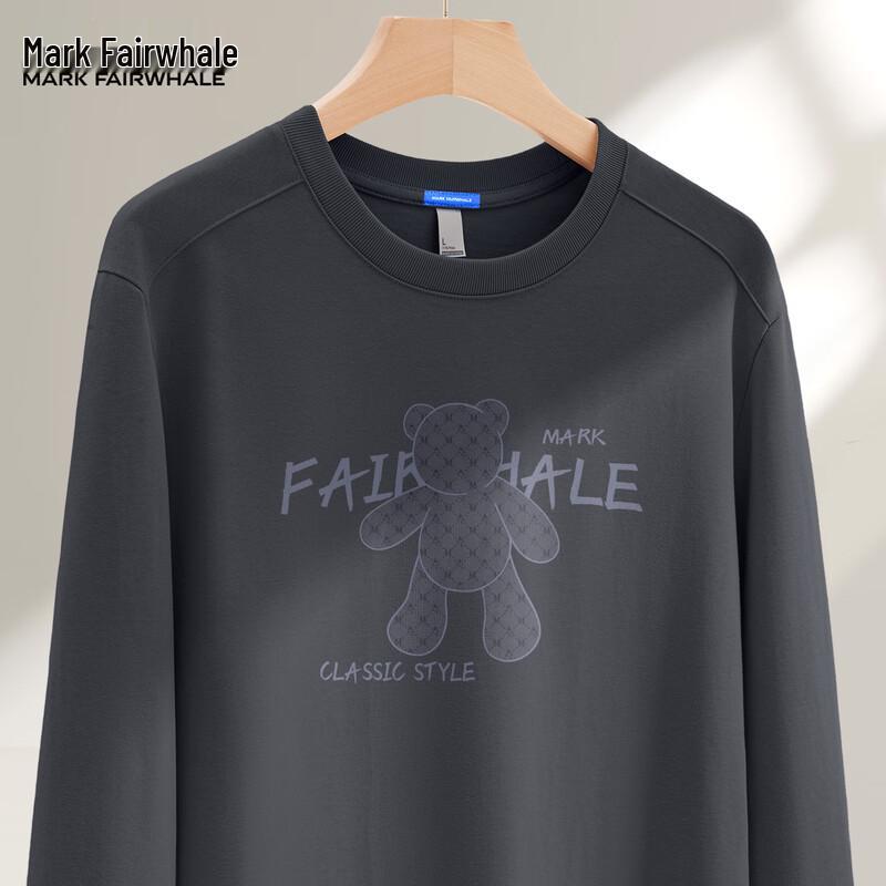 Mark Fairwhale Men s Textured Bear Graphic Long-Sleeve T-Shirt 2XL