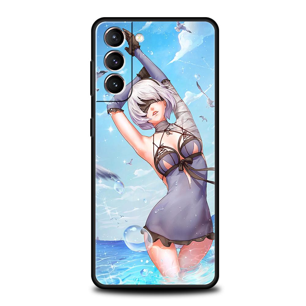 Funda de Chica Anime Sexy de Verano para Samsung Galaxy S24 S23 S22 S20 S21 FE Ultra S24 S23 S10 S10E S9 S8 Plus 5G Funda de Teléfono de Silicona