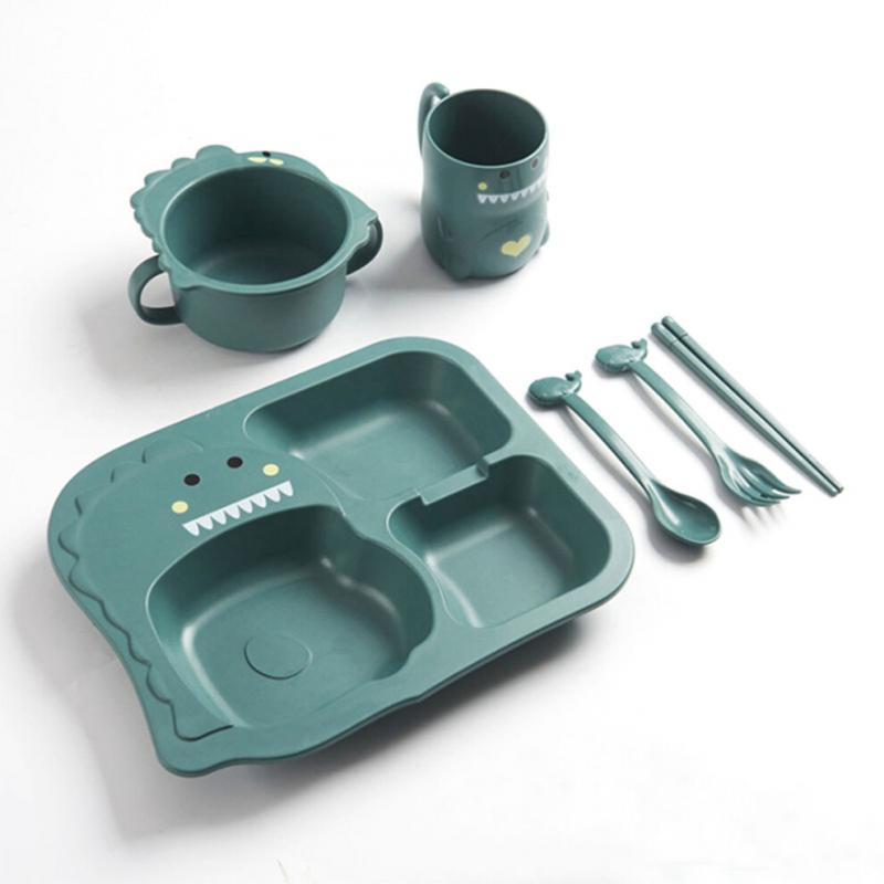 Baby Divided Dinner Plate Cartoon Dinosaur Baby