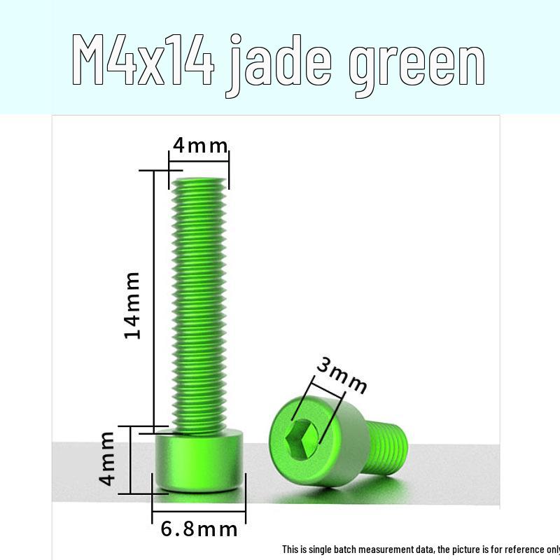 Šroub s vnitřním šestihranem M4 z eloxované hliníkové slitiny s válcovou zápustnou hlavou, antikorozní, barevná povrchová úprava.