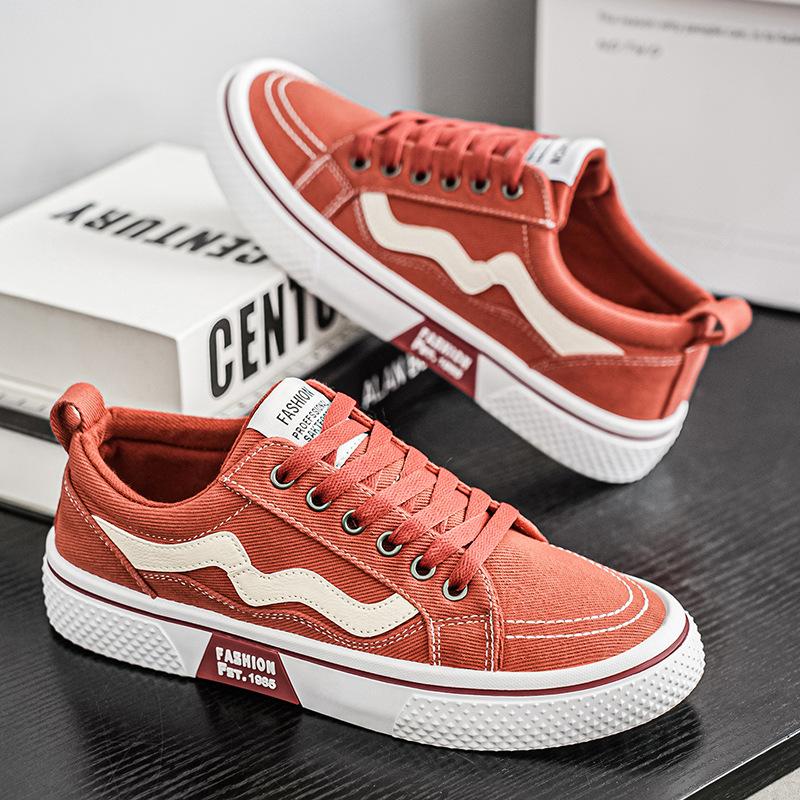Canvas shoes men's 2025 new summer non-slip sports board shoes men's summer breathable red versatile casual men's shoes