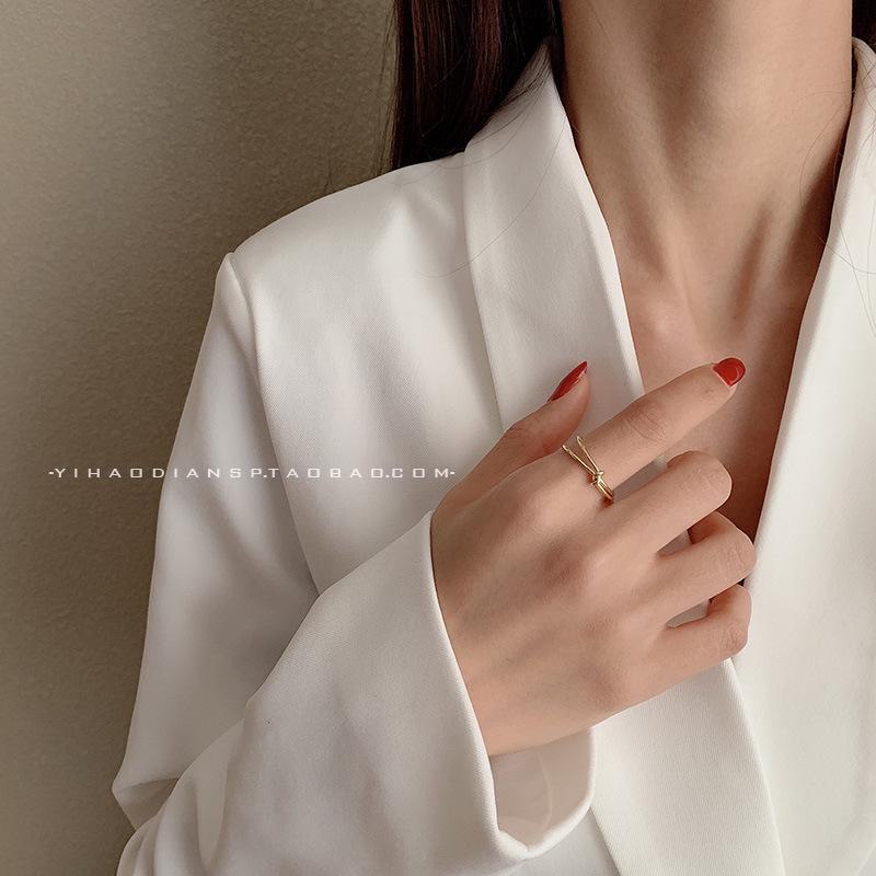 Open Adjustable Korean Knot Ring - Retro, Simple, Niche Design for Index Finger