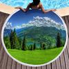 Round Beach Towel,Beautiful Landscape Printing Polyester Sand Resistant Beach Blanket,Absorbent Quick Dry Pool Towel Picnic Mat